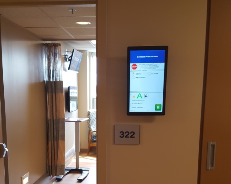 Vertical Hallway Precaution outside Patient Room