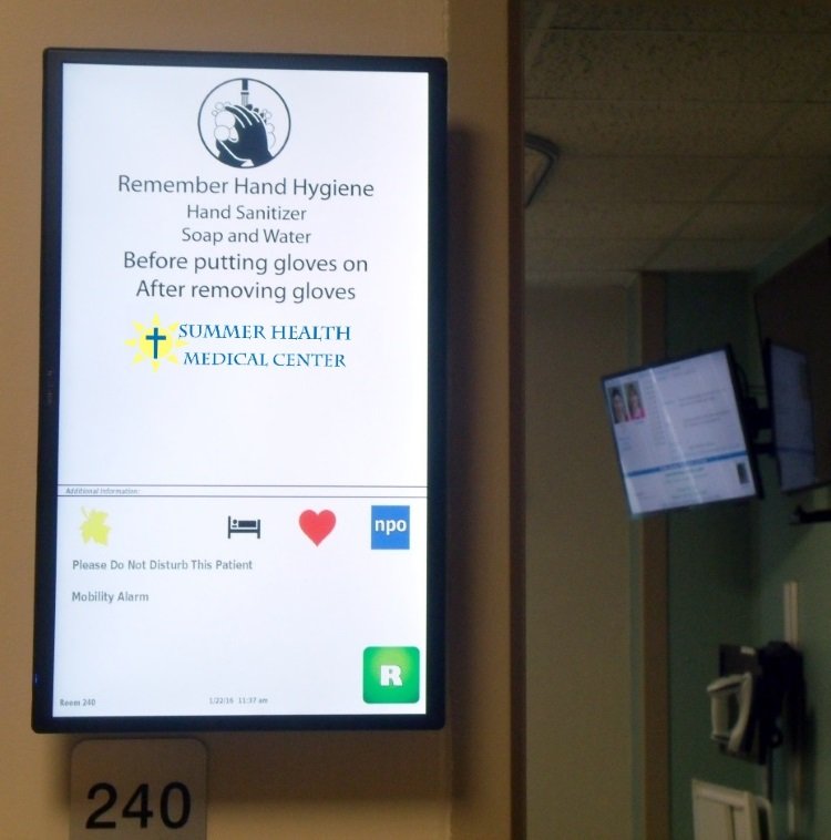 Vertical Hallway Precaution outside and Patient Room Board inside Patient Room