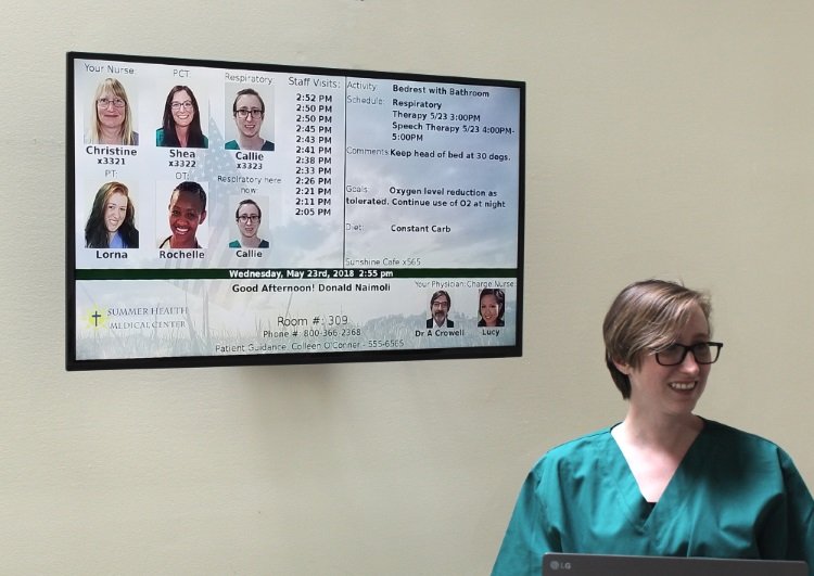 Patient Room Board with Respiratory Therapist