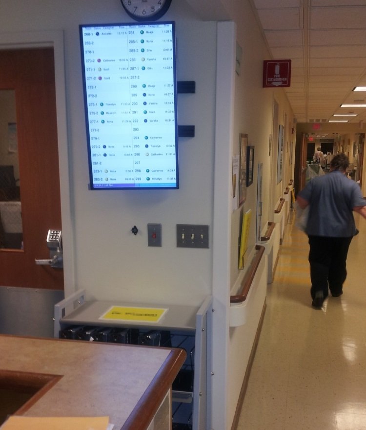 MTR® Automated Hourly Rounding Board at Nurse Station